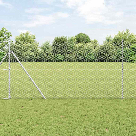 Recinzione Esagonale Argento 1,4 x 10 m Acciaio zincato | homemem39