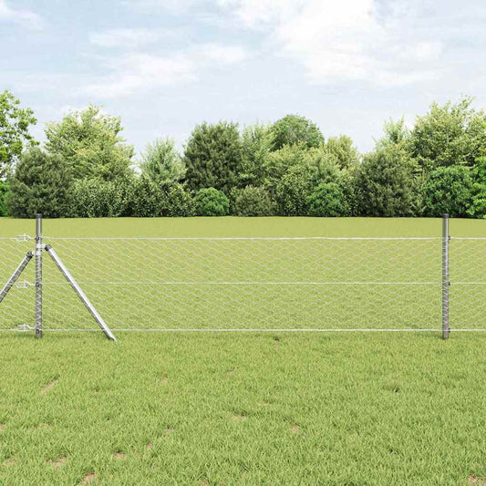 Recinzione Esagonale Argento 0,4 x 25 m Acciaio zincato | homemem39