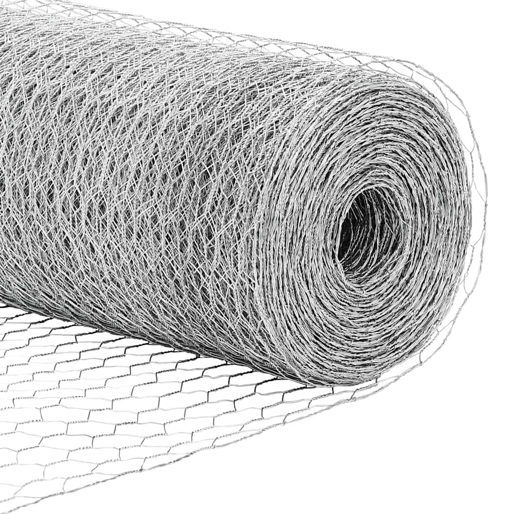Recinzione Esagonale Argento 0,8 x 25 m Acciaio zincato | homemem39