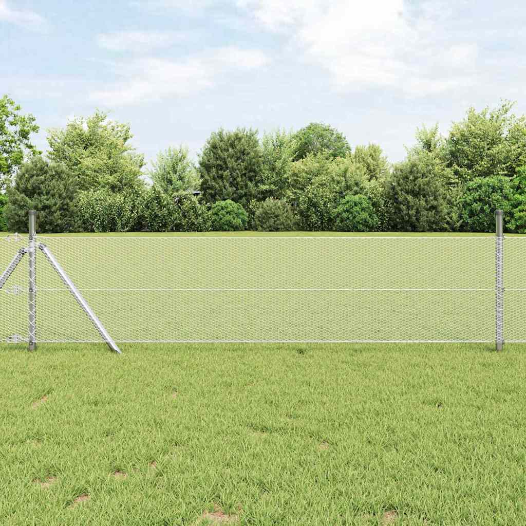 Recinzione Esagonale Argento 0,8 x 25 m Acciaio zincato | homemem39