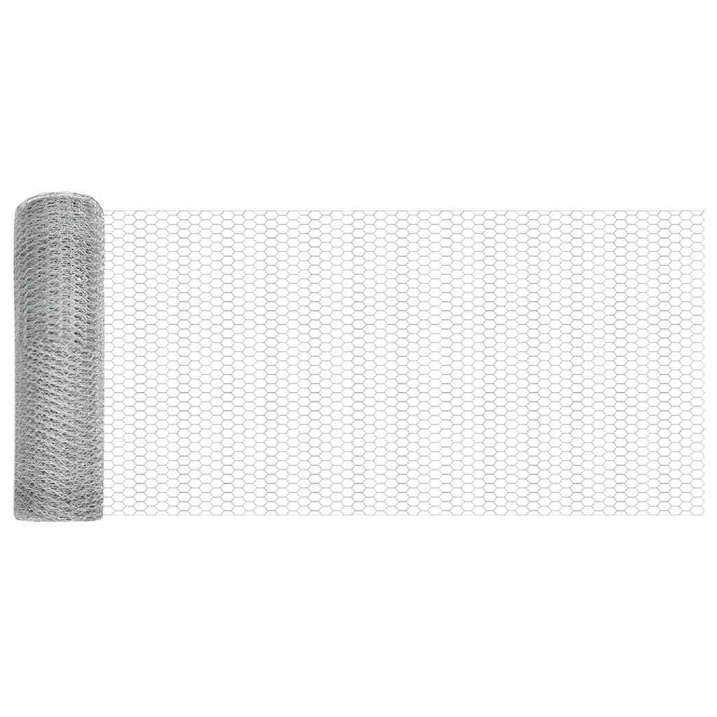Recinzione Esagonale Argento 0,8 x 25 m Acciaio zincato | homemem39