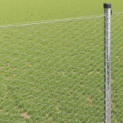 Recinzione Esagonale Argento 1,5 x 50 m Acciaio zincato