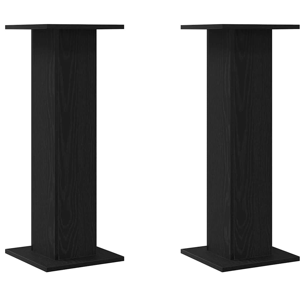 Supporto per piante 2 pcs Rovere nero 30 x 30 x 80 cm