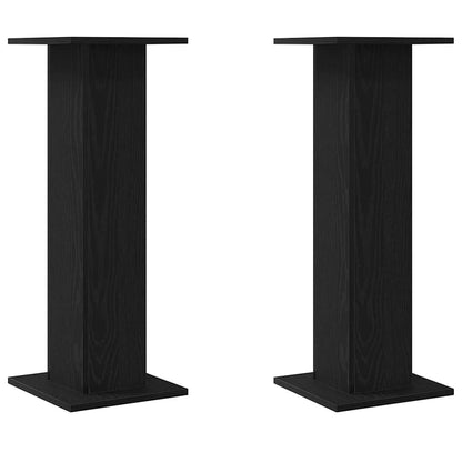 Supporto per piante 2 pcs Rovere nero 30 x 30 x 80 cm