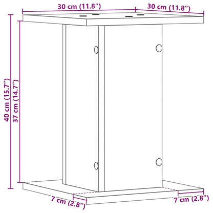 Supporto per piante 2 pcs Rovere nero 30 x 30 x 40 cm