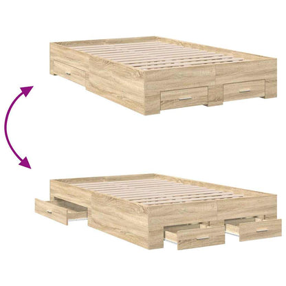 Struttura del letto Marrone 120 x 190 cm Legno multistrato