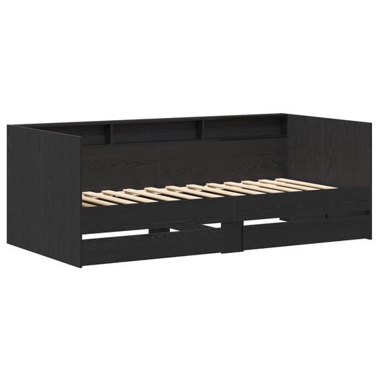 Letto Giorno con cassetto Grigio 90 x 200 cm Legno multistrato