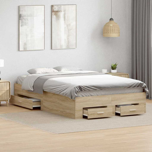 Struttura del letto Marrone 140 x 200 cm Legno multistrato - homemem39