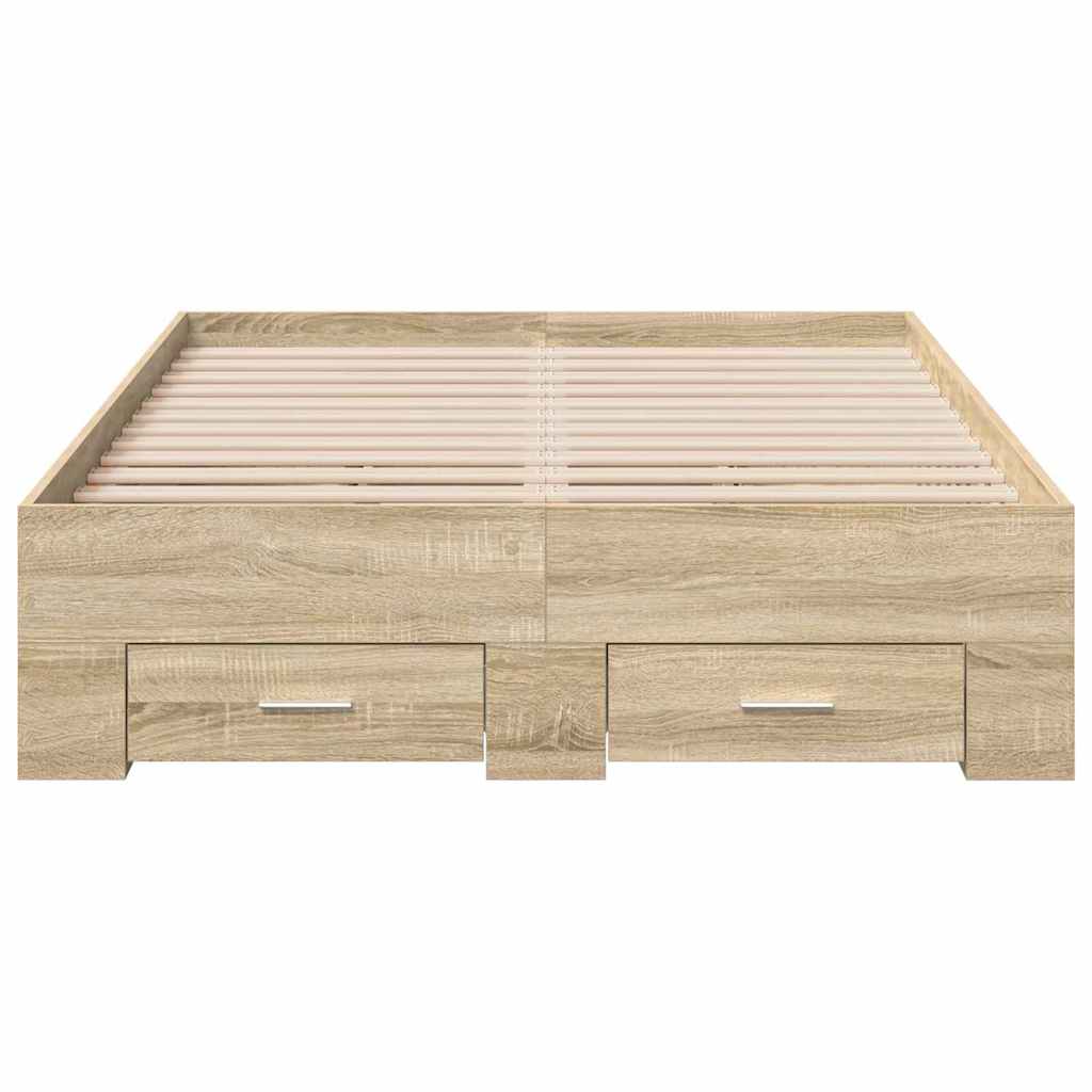 Struttura del letto Marrone 140 x 200 cm Legno multistrato - homemem39
