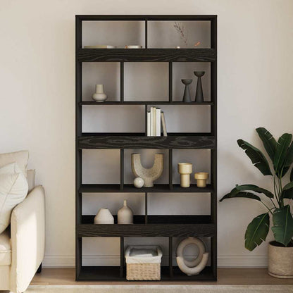 Armadio per Libri 15 livelli 100 x 33 x 187,5 cm Rovere Nero | homemem39