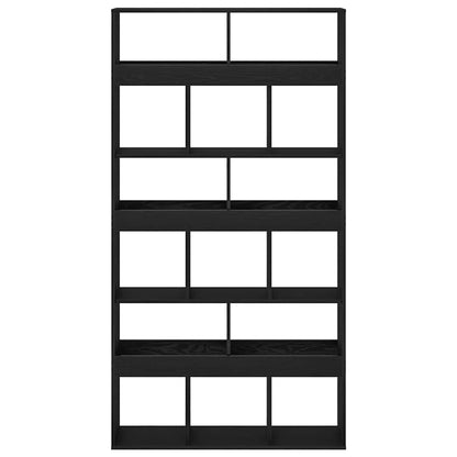 Armadio per Libri 15 livelli 100 x 33 x 187,5 cm Rovere Nero | homemem39