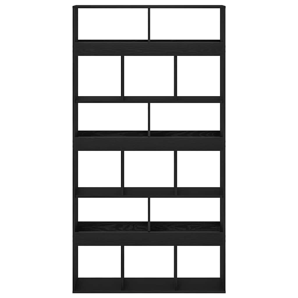 Armadio per Libri 15 livelli 100 x 33 x 93.75 cm Rovere Nero | homemem39