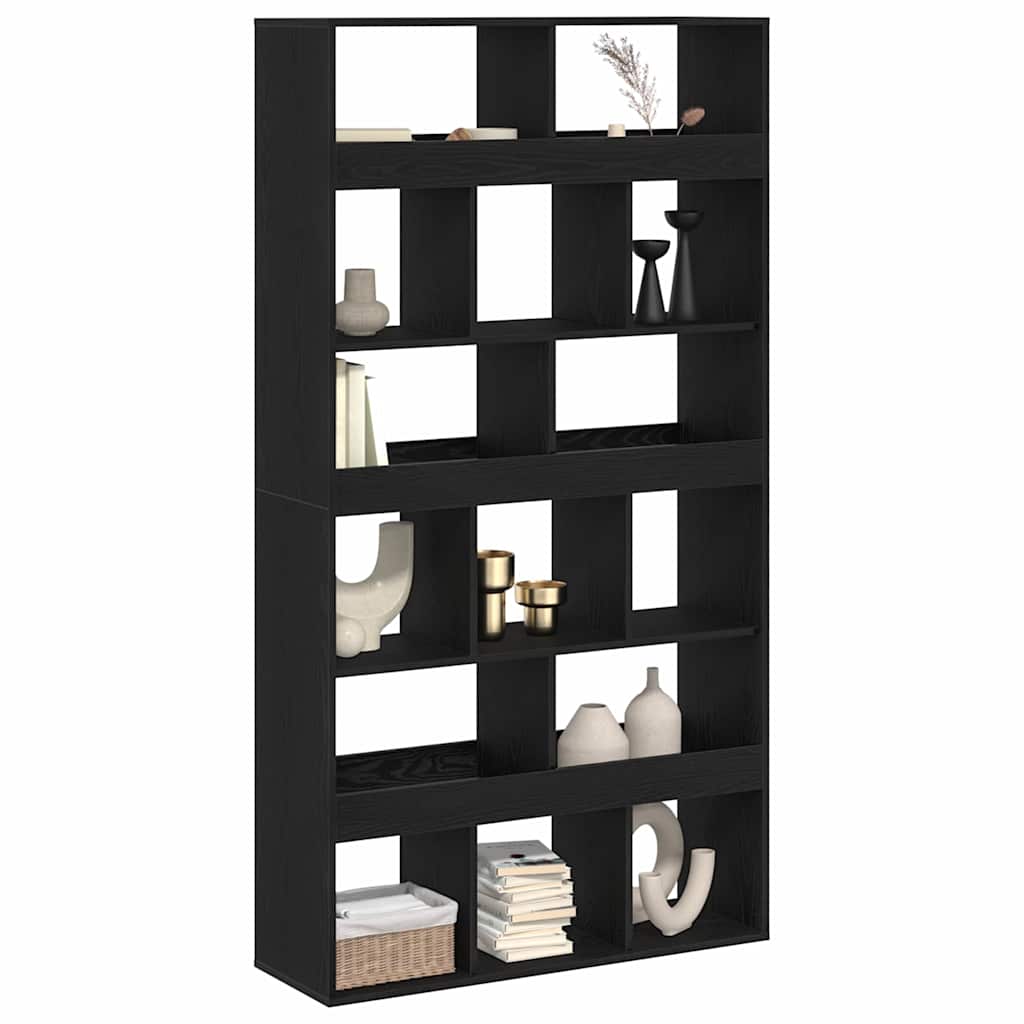 Armadio per Libri 15 livelli 100 x 33 x 93.75 cm Rovere Nero | homemem39