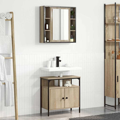 Set di mobili per il bagno 2 pcs Marrone Legno multistrato | homemem39