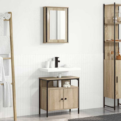 Set di mobili per il bagno 2 pcs Marrone Legno multistrato | homemem39