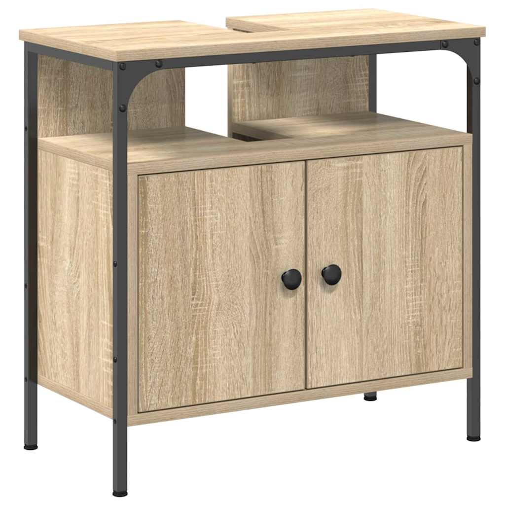 Set di mobili per il bagno 3 pcs Marrone Legno multistrato | homemem39