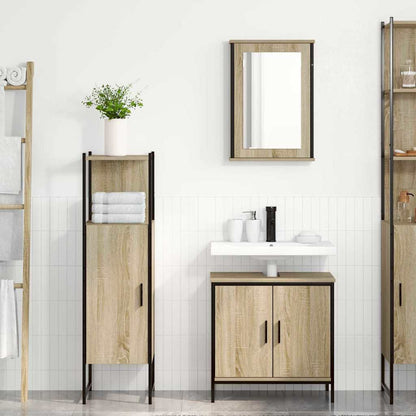 Set di mobili per il bagno 3 pcs Marrone Legno multistrato | homemem39