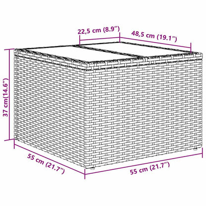 Set Divano da Giardino Beige 55 x 55 x 37 cm polyrattan