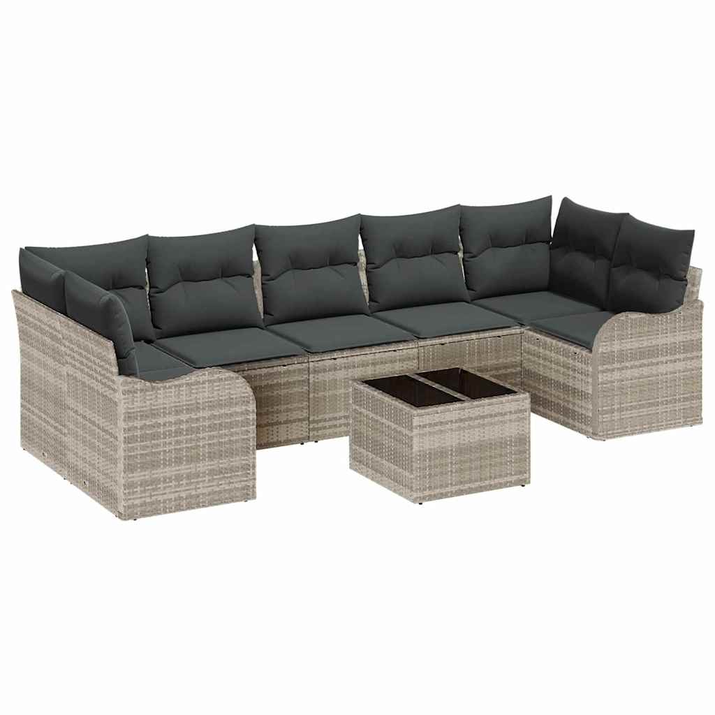 Set Divano da Giardino Grigio chiaro 55 x 55 x 37 cm polyrattan | homemem39