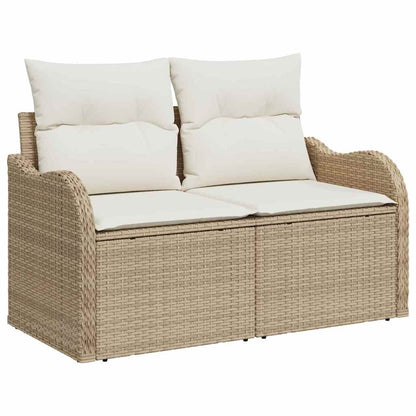 Set Divano da Giardino 9 pcs Beige 55 x 55 x 37 cm Poly Rattan