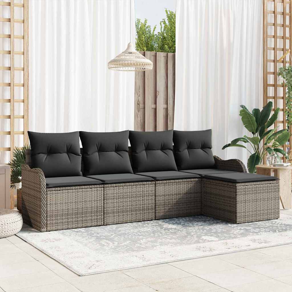 Set Divano da Giardino Grigio polyrattan | homemem39
