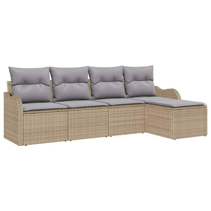 Set Divano da Giardino 5 pcs Beige polyrattan | homemem39