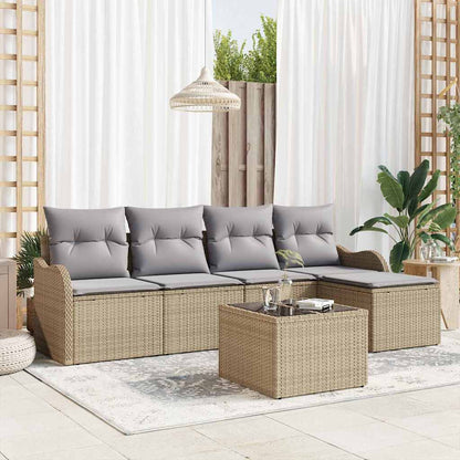 Set Divano da Giardino Beige polyrattan | homemem39