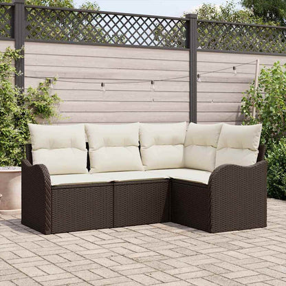 Set Divano da Giardino Marrone polyrattan | homemem39