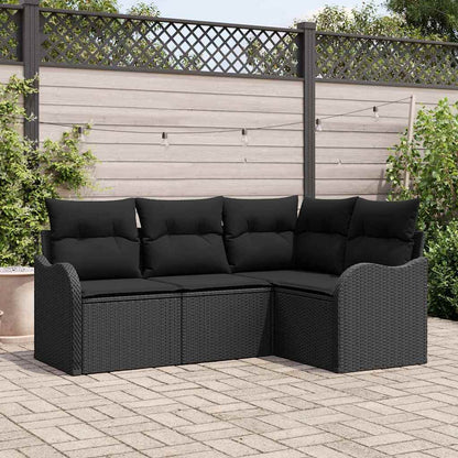 Set Divano da Giardino Nero polyrattan | homemem39