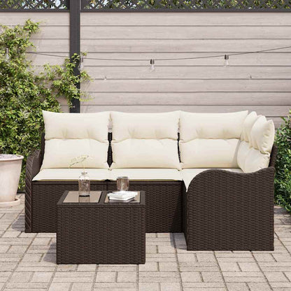 Set Divano da Giardino Marrone polyrattan | homemem39
