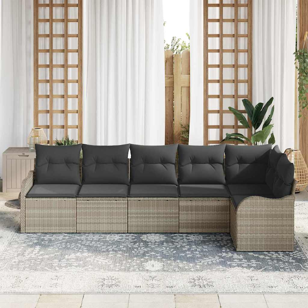 Set Divano da Giardino Grigio chiaro polyrattan | homemem39