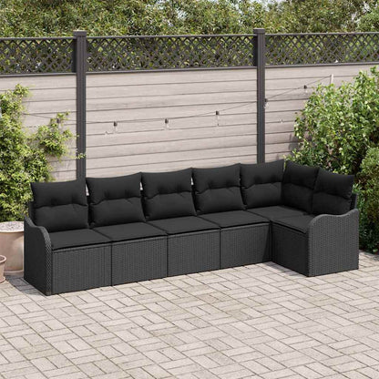 Set Divano da Giardino Nero polyrattan | homemem39