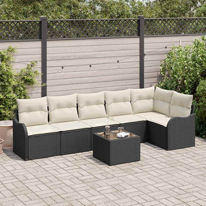 Set Divano da Giardino Nero polyrattan | homemem39