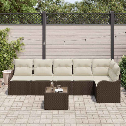 Set Divano da Giardino Marrone polyrattan | homemem39