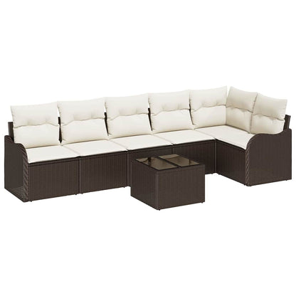 Set Divano da Giardino Marrone polyrattan | homemem39