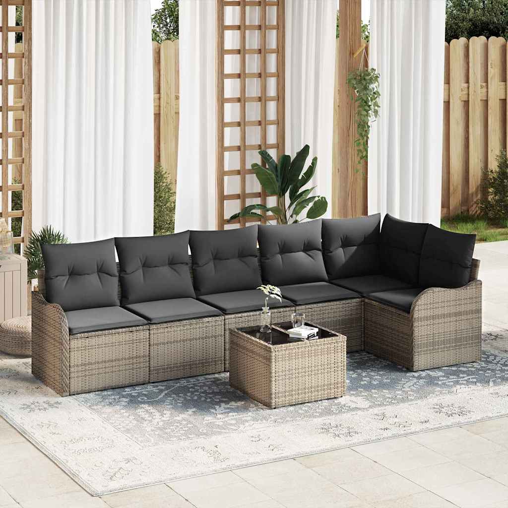 Set Divano da Giardino Grigio polyrattan | homemem39