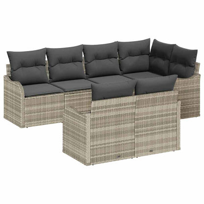 Set Divano da Giardino Grigio chiaro polyrattan | homemem39