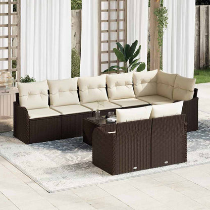 Set Divano da Giardino Marrone polyrattan | homemem39