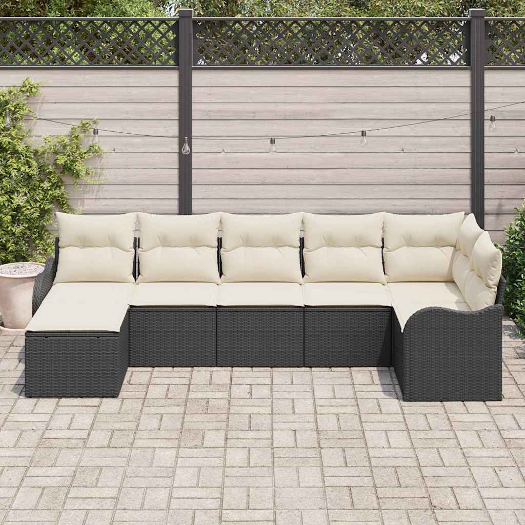 Set Divano da Giardino Nero polyrattan | homemem39