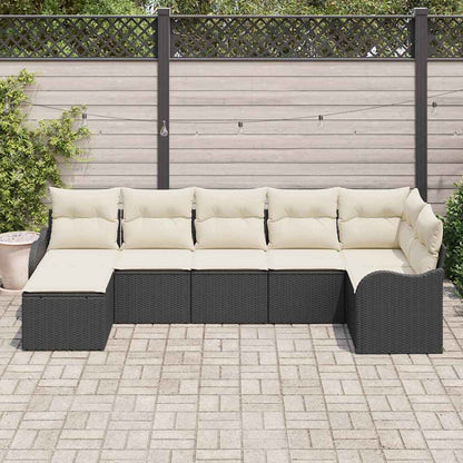 Set Divano da Giardino Nero polyrattan | homemem39