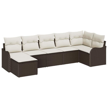Set Divano da Giardino Marrone polyrattan | homemem39