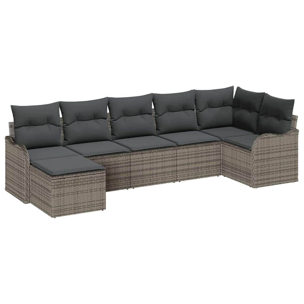 Set Divano da Giardino Grigio polyrattan | homemem39