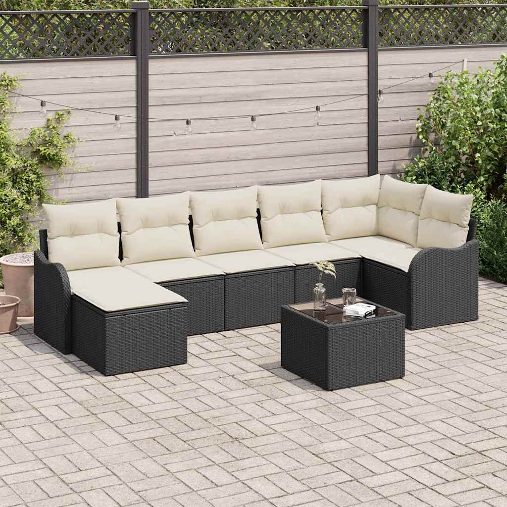Set Divano da Giardino Nero polyrattan | homemem39