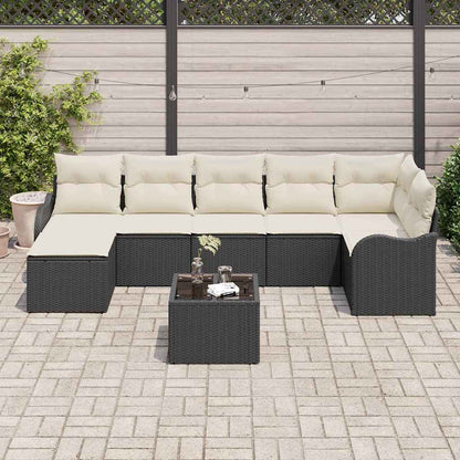 Set Divano da Giardino Nero polyrattan | homemem39