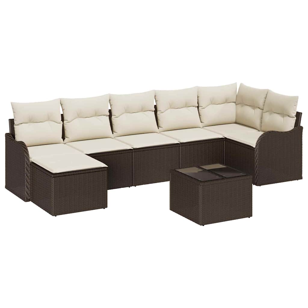 Set Divano da Giardino Marrone polyrattan | homemem39
