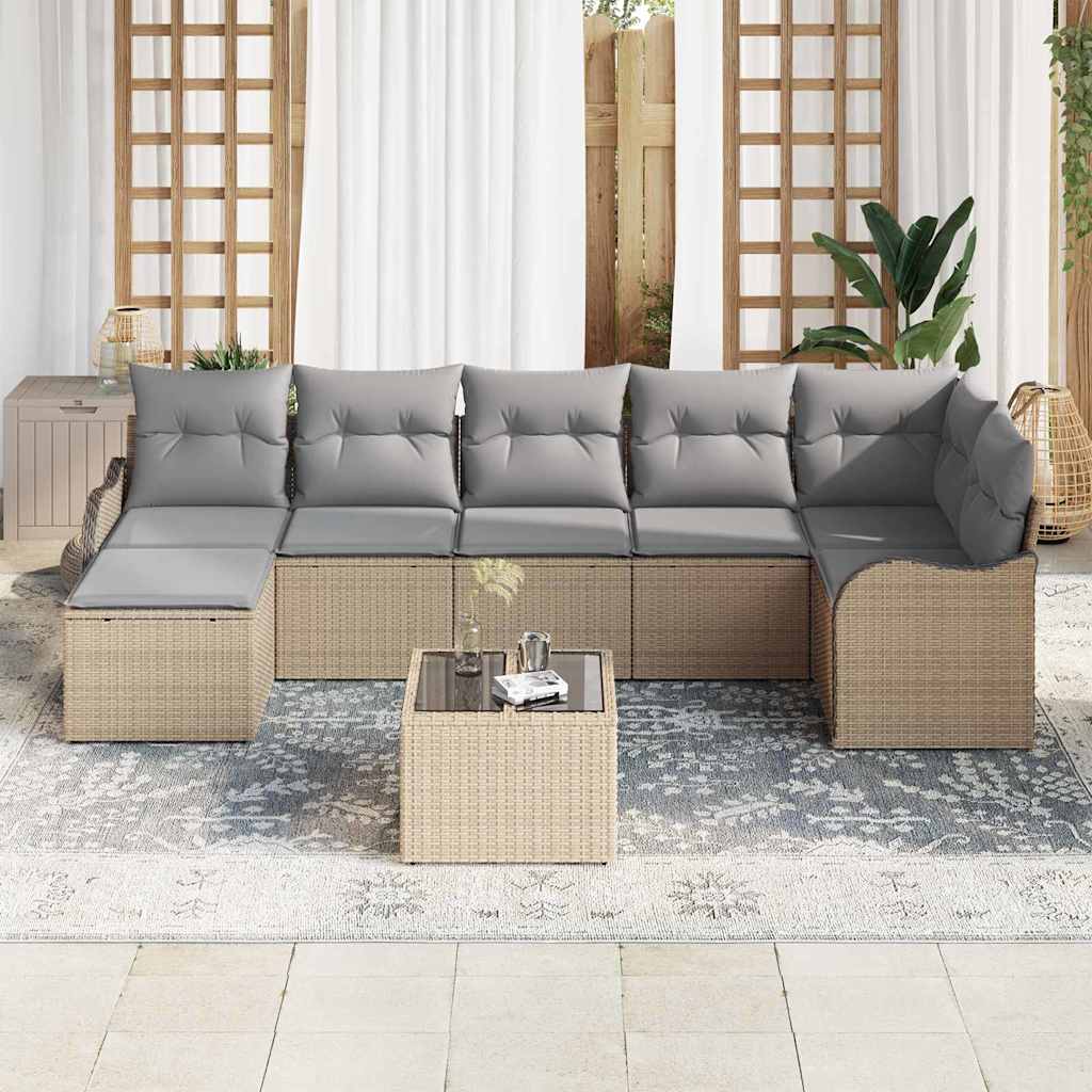 Set Divano da Giardino Beige polyrattan | homemem39