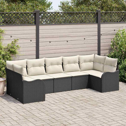 Set Divano da Giardino Nero polyrattan | homemem39