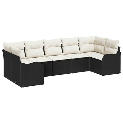 Set Divano da Giardino Nero polyrattan | homemem39