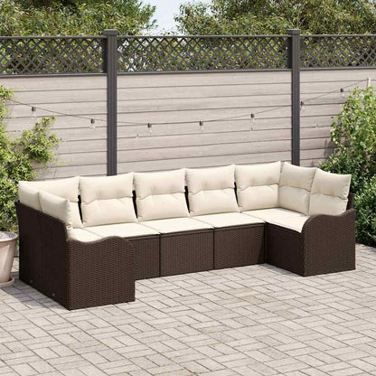 Set Divano da Giardino Marrone polyrattan | homemem39