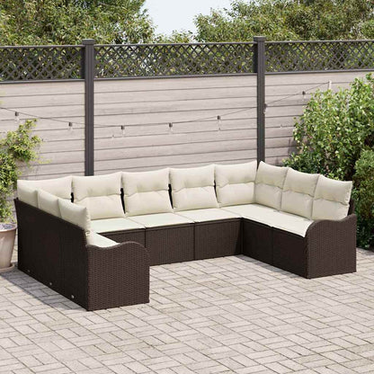 Set Divano da Giardino Marrone polyrattan | homemem39